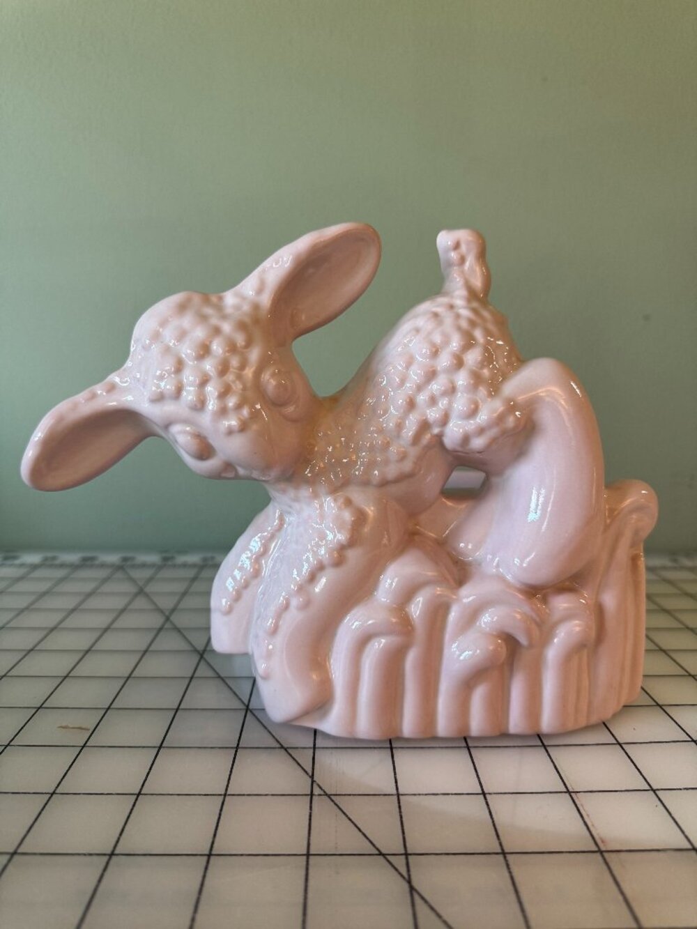 Vintage Haeger Pink Lamb Planter Easter Nursery Decor Pottery